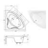 Besco Mia corner bathtub 140x140- ADDITIONALLY 5% DISCOUNT ON CODE BESCO5