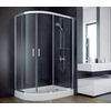 Besco Modern asymmetric shower cabin 120x90x185 transparent glass, right - additional 5% DISCOUNT with code BESCO5