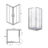 Besco Modern square shower cabin 80x80x185 transparent glass - additional 5% DISCOUNT on the code BESCO5