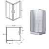 Besco Modern square shower cabin 90x90x165 frosted glass - additional 5% DISCOUNT with code BESCO5