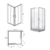 Besco Modern square shower cabin 90x90x185 frosted glass - additional 5% DISCOUNT with code BESCO5