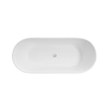 Besco Moya Black&White Freistehende Badewanne 160 + Click-Clack-Chrom von oben gereinigt – Zusätzlich 5% Rabatt für Code BESCO5