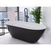 Besco Moya fekete-fehér szabadon álló fürdőkád 160 + felülről megtisztított klikk-clack króm - Ezen kívül 5% Kedvezmény a BESCO5 kódra