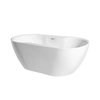 Besco Navia Freestanding Bathtub 160 including siphon cover with gold overflow - ADDITIONALLY 5% DISCOUNT FOR CODE BESCO5