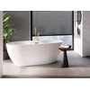 Besco Navia Freestanding Bathtub 160 including siphon cover with gold overflow - ADDITIONALLY 5% DISCOUNT FOR CODE BESCO5