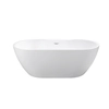 Besco Navia Freestanding Bathtub 160 including siphon cover with gold overflow - ADDITIONALLY 5% DISCOUNT FOR CODE BESCO5