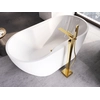 Besco Navia Freestanding Bathtub 160 including siphon cover with gold overflow - ADDITIONALLY 5% DISCOUNT FOR CODE BESCO5