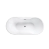 Besco Navia Freestanding Bathtub 160 including siphon cover with gold overflow - ADDITIONALLY 5% DISCOUNT FOR CODE BESCO5