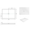Besco Nox Ultraslim rektangulær brusekar 100 x 90 cm hvid - YDERLIGERE 5% RABAT FOR KODE BESCO5