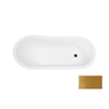 Besco Olaya Glam Brīvi stāvoša vanna zelta 160 + melnas kājas - papildus 5% ATLAIDE ar kodu BESCO5