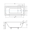 Besco Optima suorakaiteen muotoinen kylpyamme 160x70- LISÄKSI 5% ALENNUS KOODISTA BESCO5