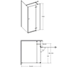 Besco Pixa rechthoekige douchecabine 100x80 rechts - extra 5% KORTING met code BESCO5