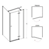 Besco Pixa square shower cabin 90x90x195 left - additional 5% DISCOUNT with code BESCO5