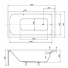 Besco rektangulært badekar Talje 160x75- YDERLIGERE 5% RABAT FOR KODE BESCO5