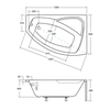 Besco Rima asymmetrische Badewanne 130 x 85 rechts - ZUSÄTZLICH 5% RABATT FÜR CODE BESCO5