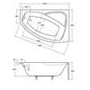 Besco Rima asymmetrische Badewanne 150 x 95 rechts - ZUSÄTZLICH 5% RABATT FÜR CODE BESCO5