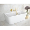 Besco Varya freistehende Badewanne 170 + Siphonabdeckung mit goldenem Überlauf – zusätzlicher 5% RABATT mit Code BESCO5