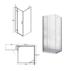 Besco Viva square shower cabin 80x80x195 left - additional 5% DISCOUNT with code BESCO5