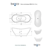 Besco Viya freestanding bathtub 160- ADDITIONALLY 5% DISCOUNT ON CODE BESCO5