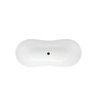 Besco Viya Fritstående badekar 170 inkluderet click-clack sæt, hvid, renset fra toppen - Derudover 5% rabat for koden BESCO5