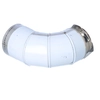 Concentric air-flue elbow 87° DN80/125 with mounting flange