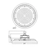 Βιομηχανικό φως LED T-LED DALI DA5-UFO200W Παραλλαγή: Λευκό ημέρας