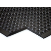 Black rubber industrial anti-fatigue mat - length 90 cm, width 60 cm and height 1.5 cm