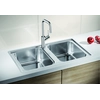 Blanco LEMIS 8-IF sink built-in/flush stainless steel brushed stainless steel 523 039