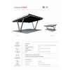 Bodar / Carport V2 med PV-struktur (layout 3 modul vertikal L> 1960MM)