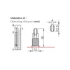 Botão de limite do limitador de deslocamento do rolo 1NO+1NC interruptor de posição com botão de pressão do rolo IP40