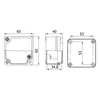 Box 65x65x40mm aluminum junction box distribution IP67 IK09