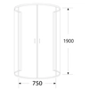 Box doccia a parete Sea-Horse Stylio 80x100 completo di piatto doccia - vetro trasparente