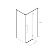 Box doccia rettangolare 80x100 FRESH LINE Sea-Horse oro vetro trasparente sinistro