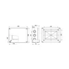 Box kopplingsdosa fördelning 240x190x90mm applicerad transparent form av kabelförskruvningar skyddsgrad IP67