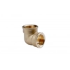 Brass elbow 6/4" screw-nut yellow