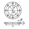 Brida de acero PN16 50