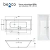 Brīvi stāvoša vanna Besco Vera 180 iebūvēta — PAPILDUS 5% ATLAIDE KODAM BESCO5