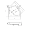 Brodzik półokrągły Besco Diper I 80 x 80 cm - DODATKOWO 5% RABATU NA KOD BESCO5