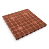 Brown plastic perforated terrace tile Linea Combi - length 40 cm, width 40 cm and height 4.8 cm