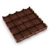 Brown plastic perforated terrace tile Linea Combi - length 40 cm, width 40 cm and height 4.8 cm