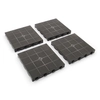 Brown plastic terrace tiles Linea Combi - length 40 cm, width 40 cm and height 4,8 cm