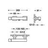 Brusearmatur Tres Cuadro krom 107167