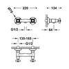 Βρύση ντους Tres Classic 24-K Χρυσό 24216301OR