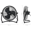 Built-in fan, black, 50cm, 3 speeds, 120w