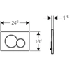 Buton de clădire Geberit SIGMA 01 crom mat