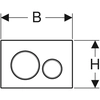 Buton de toaletă Geberit Sigma 20 alb/auriu/alb 115.882.KK.1