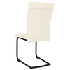 Lumarko Table chairs, cantilever, 4 pcs, cream, fabric