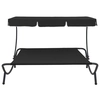 Outdoor lounge with canopy, black
