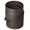 Black adjustable elbow 45 degrees DN 200, connection to solid fuel boilers