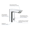 Grohe Bau Cosmopolitan E electronic washbasin mixer, infrared 1 / /2 with mixer and adjustable temperature limiter,6V